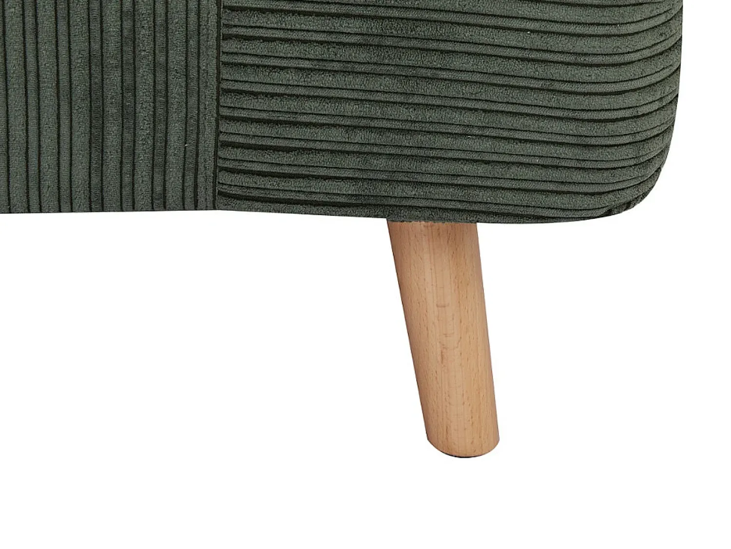 Poltrona*Vente-unique Poltrona convertível em veludo canelado Verde-escuro - PALULA Verde pinho