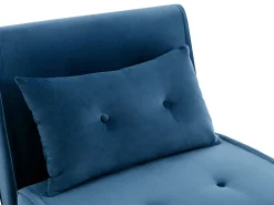 Poltrona*Vente-unique Poltrona convertível veludo azul-escuro estilo habitat jovem URIBIA Azul escuro