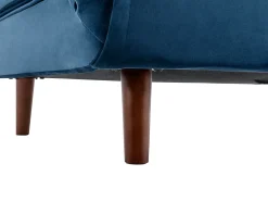 Poltrona*Vente-unique Poltrona convertível veludo azul-escuro estilo habitat jovem URIBIA Azul escuro