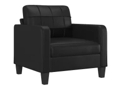 Sale vidaxl Poltrona couro artificial 60 cm Preto