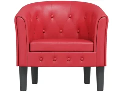 Poltrona| Poltrona couro artificial PT400656 Vermelho