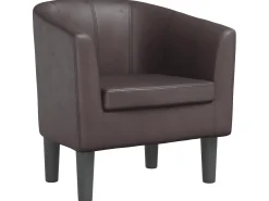 Best Poltrona couro artificial PT972585 Castanho
