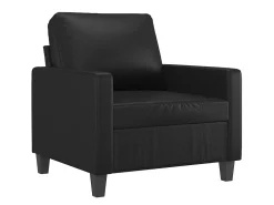 Poltrona couro artificial 60 cm PT453776 Preto