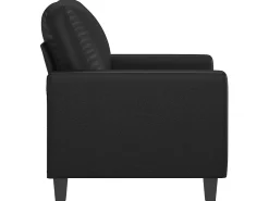 Poltrona couro artificial 60 cm PT453776 Preto