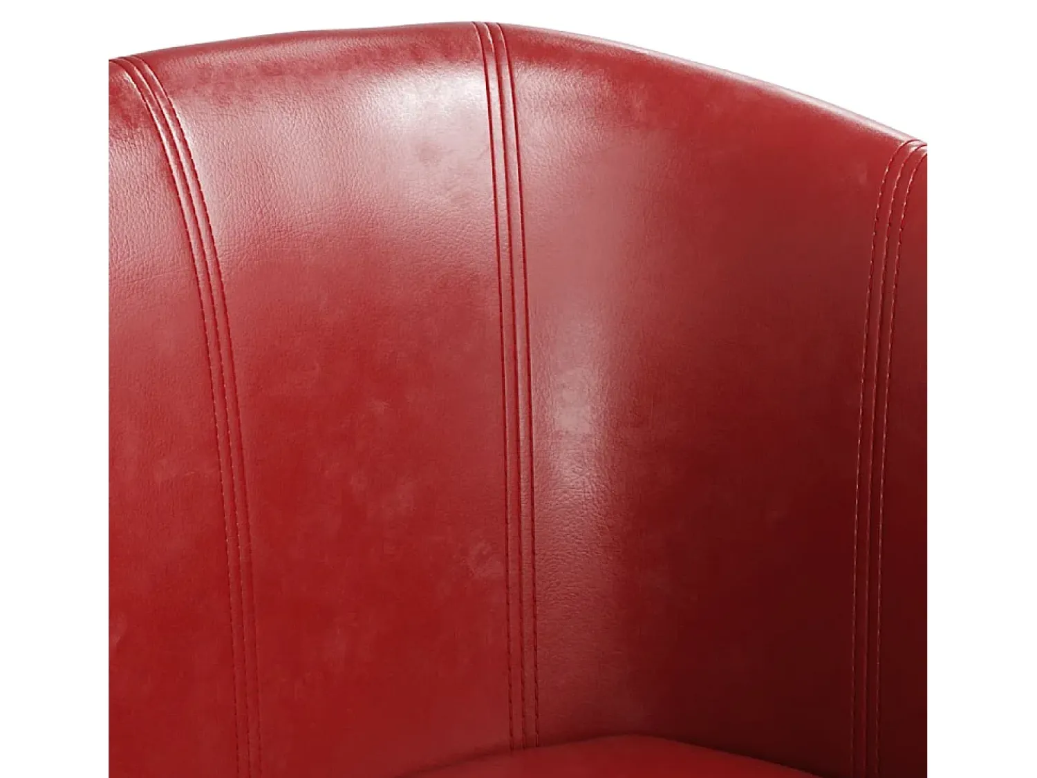 Hot vidaxl Poltrona couro artificial -tinto Vermelho
