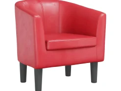 Poltrona* Poltrona couro artificial PT708700 Vermelho