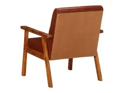 vidaxl Poltrona couro genuíno^ Poltrona