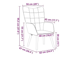 Discount vidaxl poltrona 62 x 67 x 95,5 cm Tecido Sherpa Creme