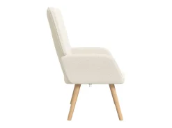 Discount vidaxl poltrona 62 x 67 x 95,5 cm Tecido Sherpa Creme