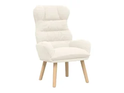 vidaxl poltrona 69 x 74 x 93 cm Tecido Sherpa Creme