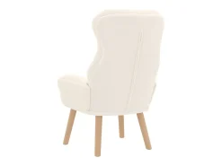 vidaxl poltrona 69 x 74 x 93 cm Tecido Sherpa Creme