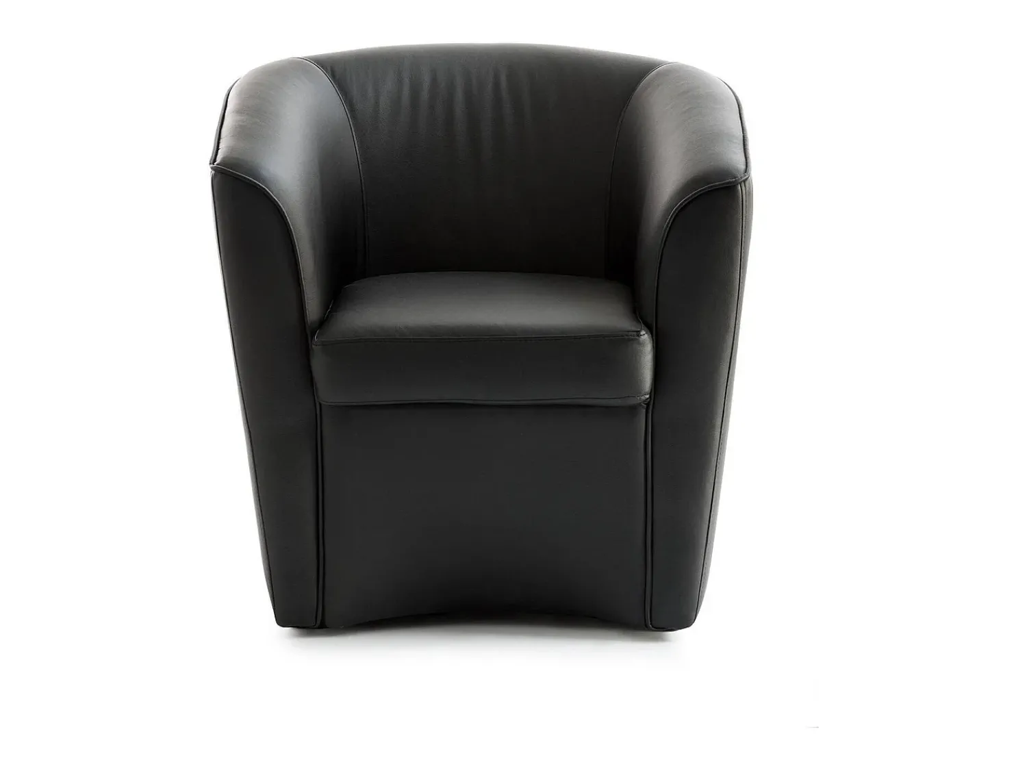 Poltrona|Talamo Italia Poltrona Dabbiat, Poltrona de sala de estar, 100% Fabricado na Itália, Poltrona relaxante em couro ecológico, 70x60h74 cm, Preto