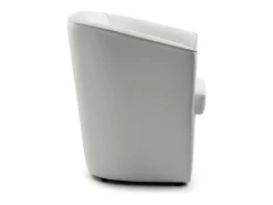 Poltrona*Talamo Italia Poltrona Dabbiat, Poltrona de sala de estar, 100% Fabricado na Itália, Poltrona relaxante em couro ecológico, 70x60h74 cm, Branco
