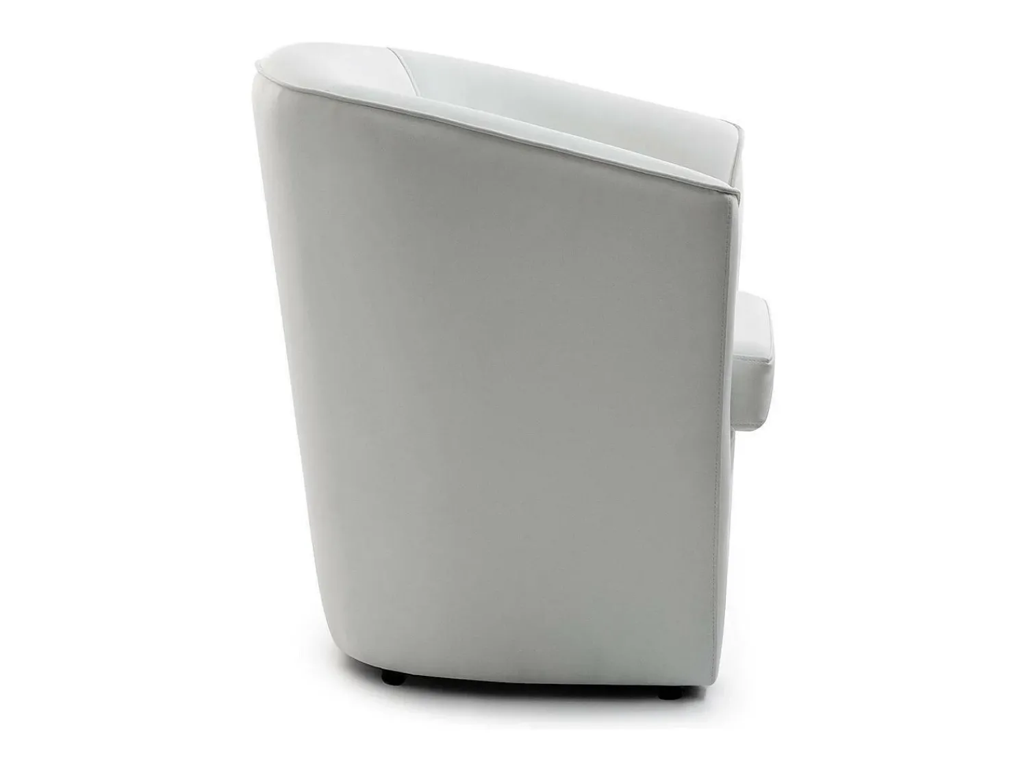 Poltrona*Talamo Italia Poltrona Dabbiat, Poltrona de sala de estar, 100% Fabricado na Itália, Poltrona relaxante em couro ecológico, 70x60h74 cm, Branco