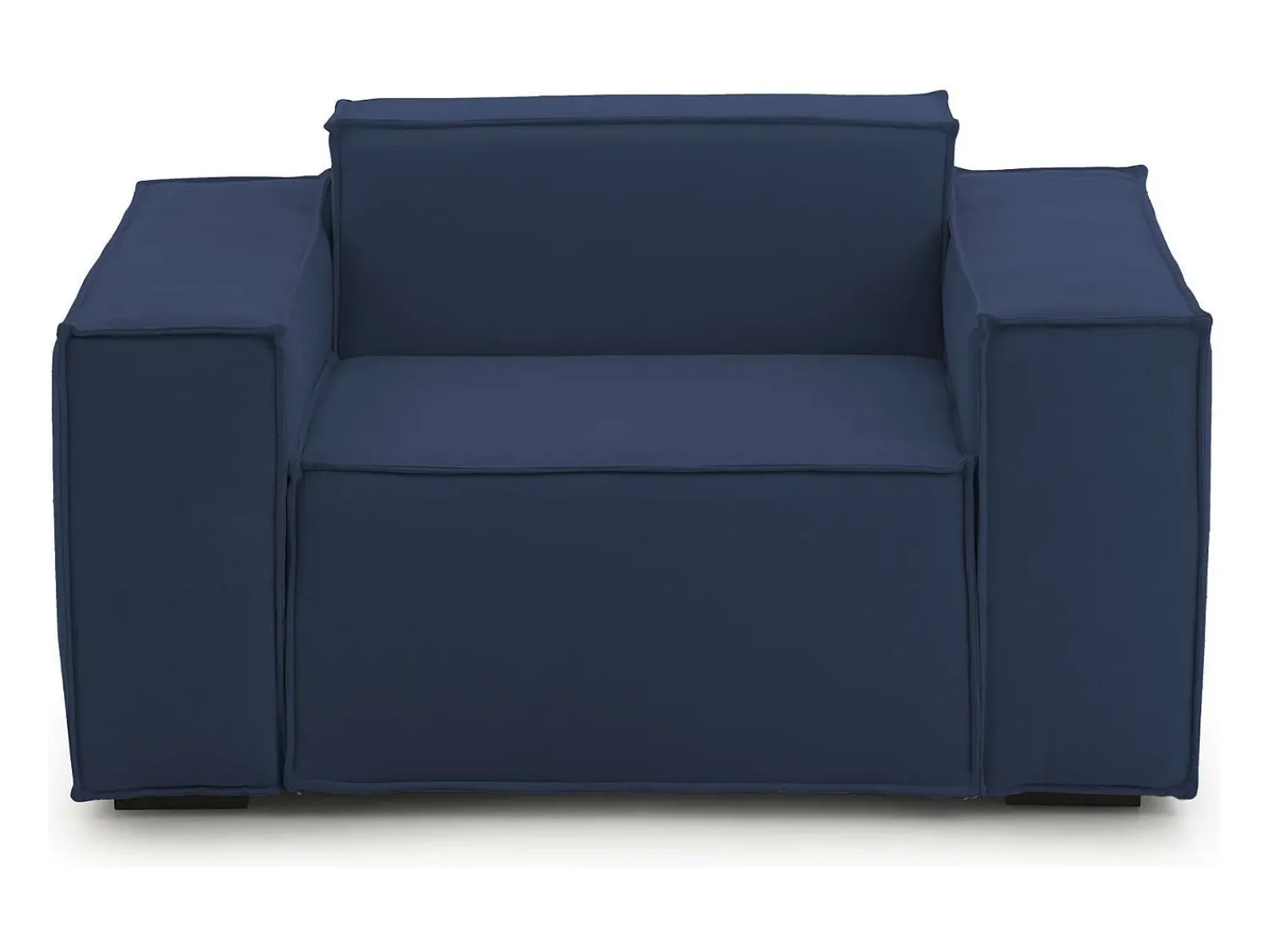 Poltrona*Talamo Italia Poltrona Dciurri, Poltrona de sala, 100% Fabricado na Itália, Poltrona relaxante em tecido acolchoado, 140x95h70 cm, Azul