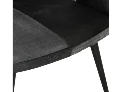 Online vidaxl Poltrona de apoio couro genuíno e cinzento Preto