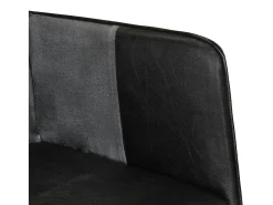 Online vidaxl Poltrona de apoio couro genuíno e cinzento Preto