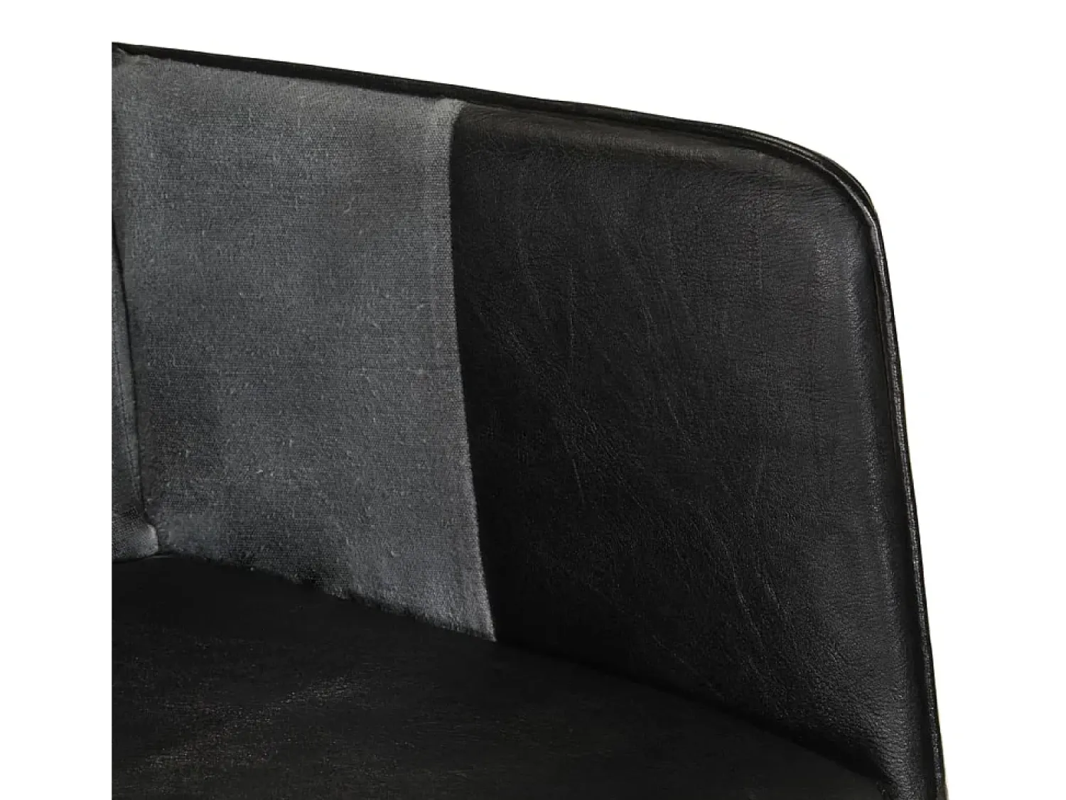Online vidaxl Poltrona de apoio couro genuíno e cinzento Preto