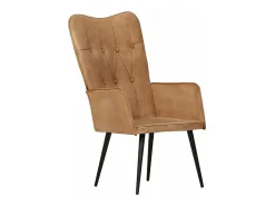 Hot vidaxl Poltrona de apoio lona Castanho