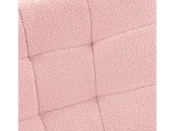 Poltrona| Poltrona de balanço de pelúcia estilo ursinho de pelúcia, poltrona de leitura acolchoada, encosto xadrez, Rosa