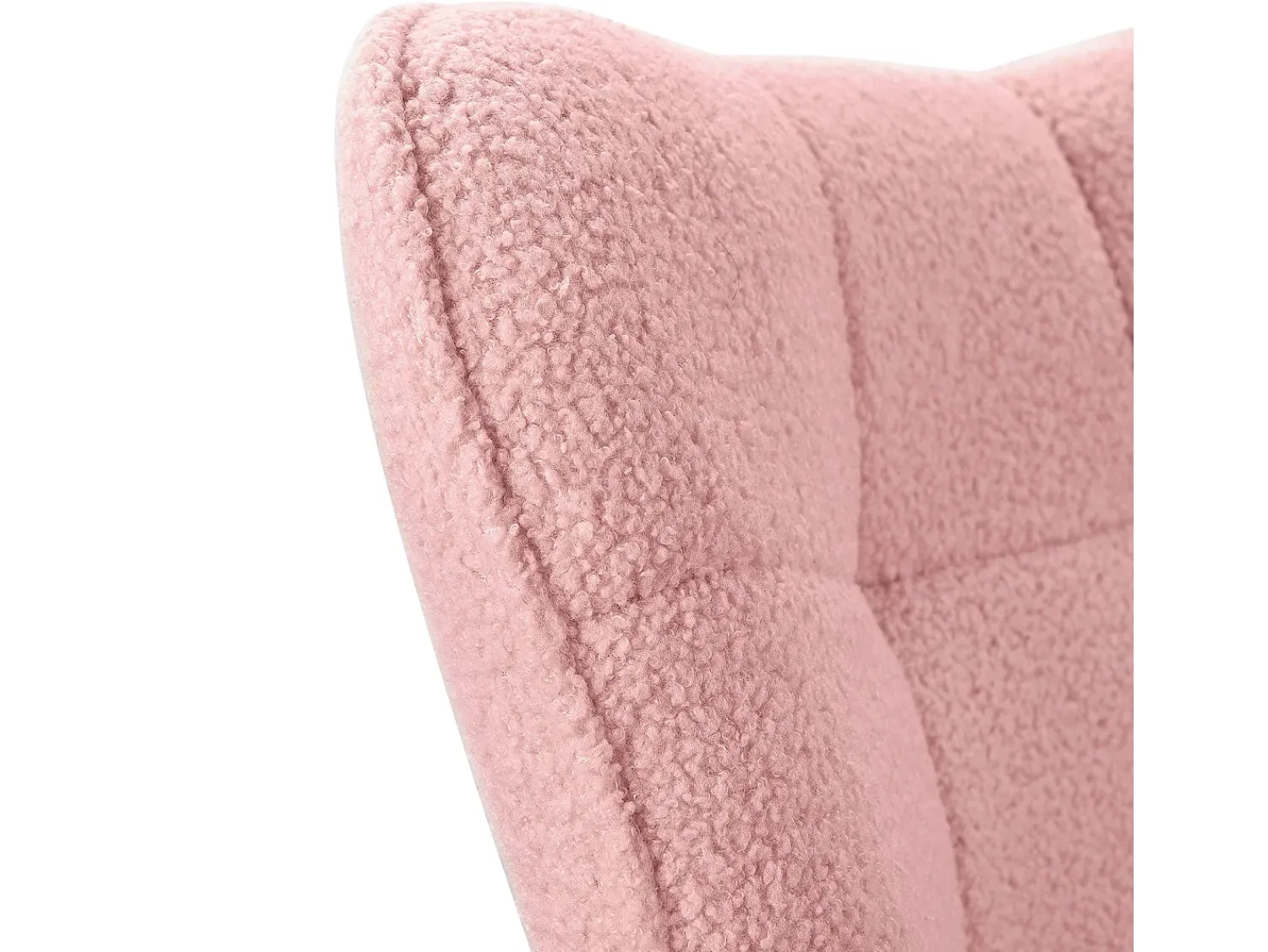 Poltrona| Poltrona de balanço de pelúcia estilo ursinho de pelúcia, poltrona de leitura acolchoada, encosto xadrez, Rosa