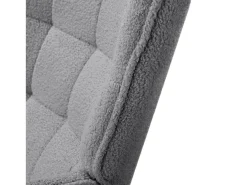 Poltrona| Poltrona de balanço de pelúcia estilo ursinho de pelúcia, poltrona de leitura acolchoada, encosto xadrez, cinza escuro Cinzento
