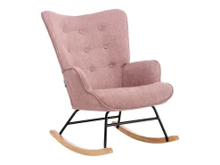 Sale Vente-unique Poltrona de balanço em tecido mesclado cor ELMINA Rosa