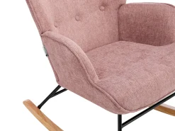 Sale Vente-unique Poltrona de balanço em tecido mesclado cor ELMINA Rosa