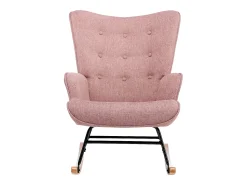 Sale Vente-unique Poltrona de balanço em tecido mesclado cor ELMINA Rosa
