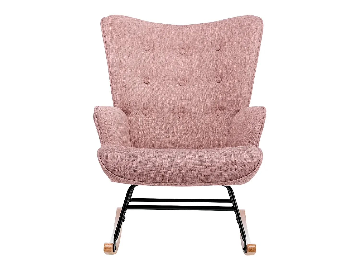 Sale Vente-unique Poltrona de balanço em tecido mesclado cor ELMINA Rosa