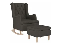 Poltrona* Poltrona de baloiço com banco tecido -escuro PT552216 Cinzento