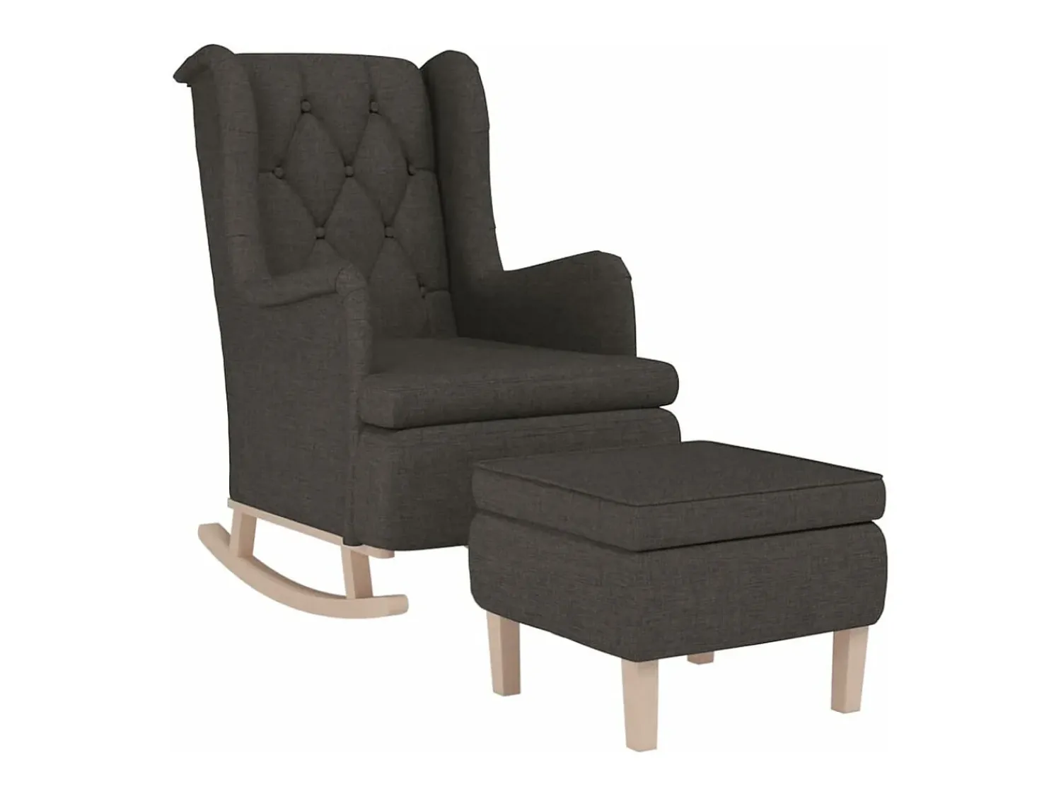 Poltrona* Poltrona de baloiço com banco tecido -escuro PT552216 Cinzento