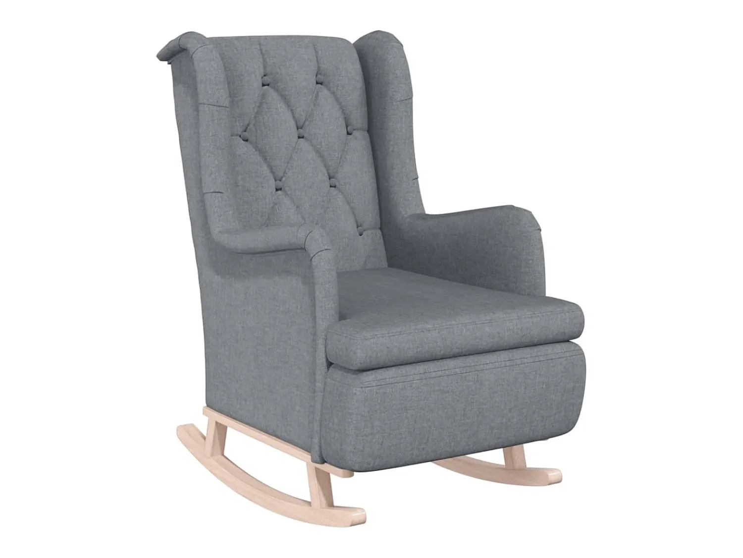 Clearance vidaxl Poltrona de baloiço com banco tecido -claro Cinzento