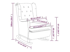Clearance vidaxl Poltrona de baloiço com banco tecido -claro Cinzento