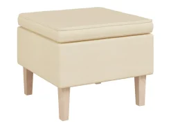 Clearance vidaxl Poltrona de baloiço com banco tecido cor Creme