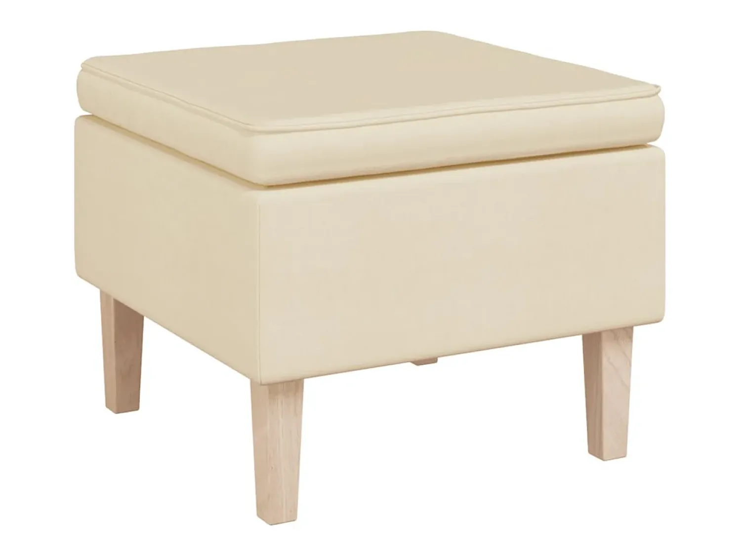 Clearance vidaxl Poltrona de baloiço com banco tecido cor Creme