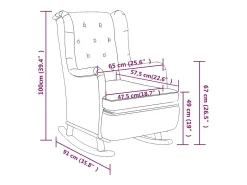 Clearance vidaxl Poltrona de baloiço com banco tecido cor Creme