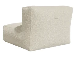 Discount Vente-unique Poltrona de canto em tecido bouclé estilo contemporâneo NOUMARA Branco sujo