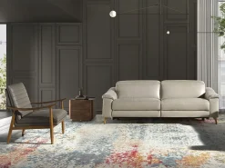 Poltrona|Angel Cerda Poltrona de couro cinzento escuro 5130 Bege