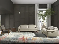 Poltrona|Angel Cerda Poltrona de couro cinzento escuro 5130 Bege