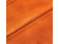 Hot vidaxl Poltrona de couro genuíno cor bronze Castanho