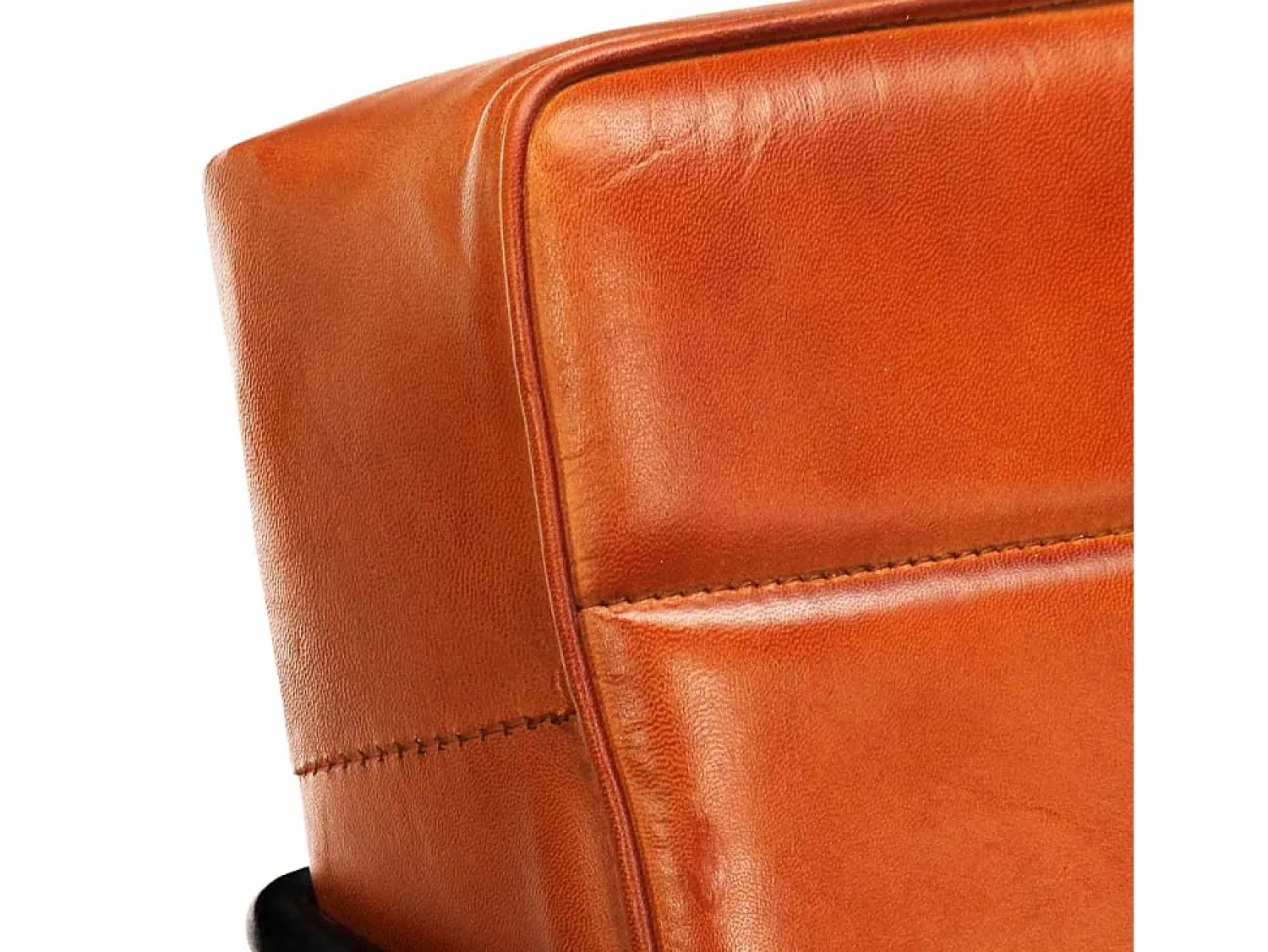 Hot vidaxl Poltrona de couro genuíno cor bronze Castanho