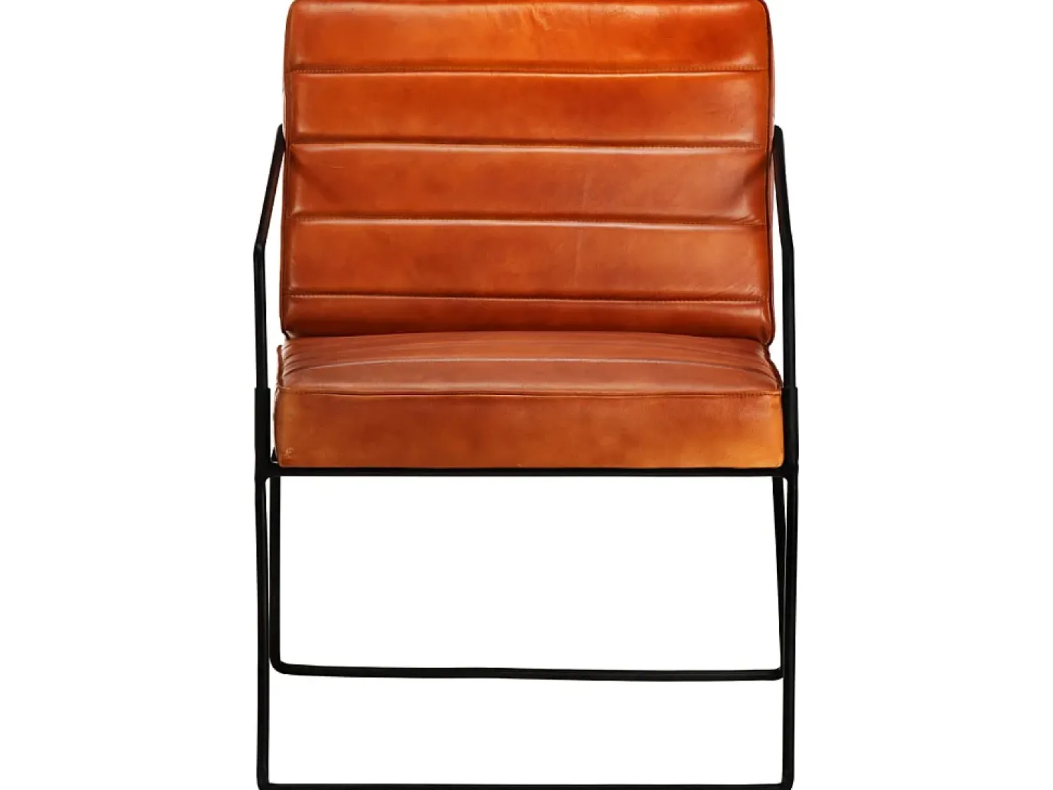 Poltrona de couro genuíno cor bronze PT361745^ Poltrona