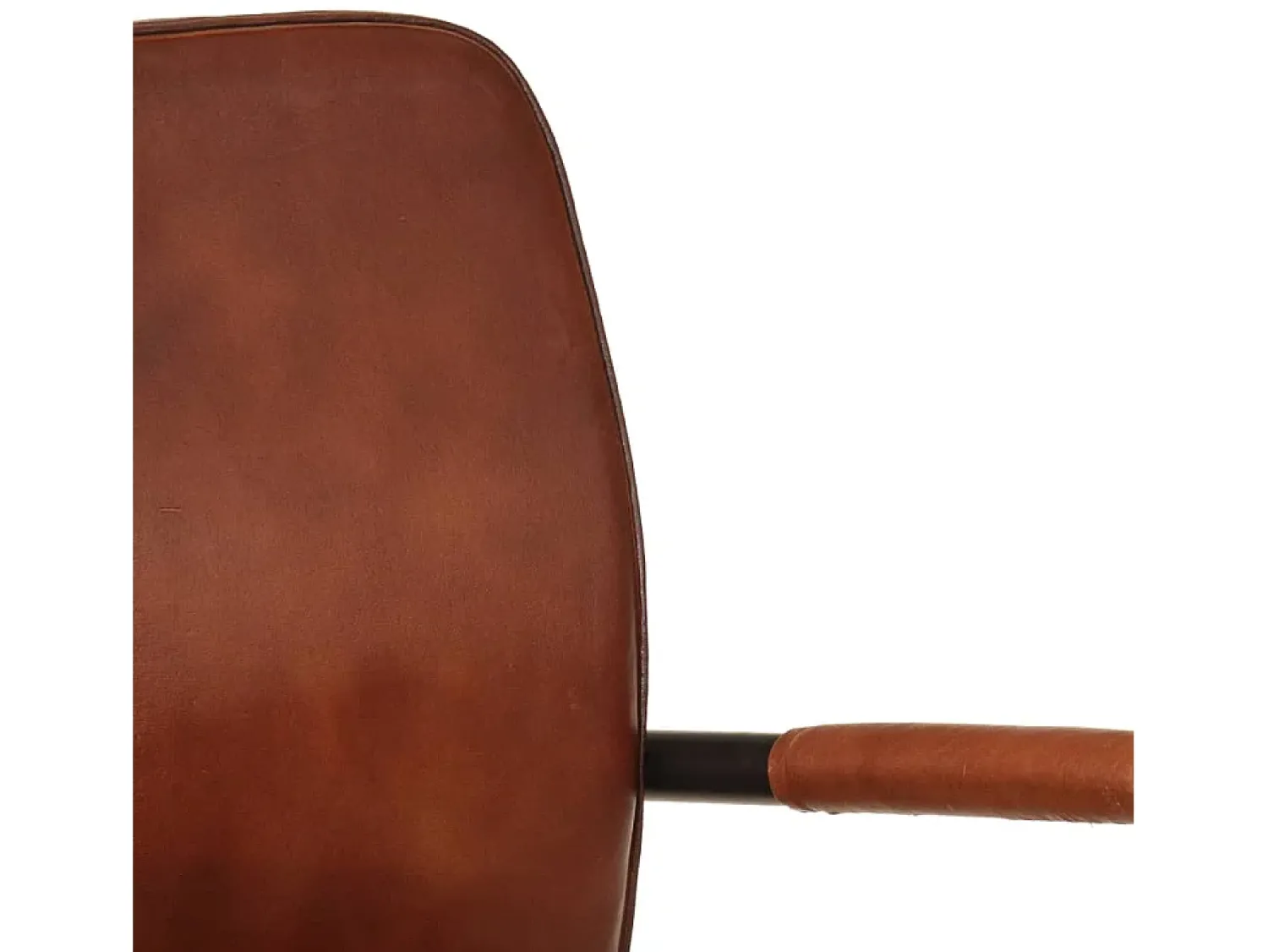 Hot vidaxl Poltrona de couro genuíno Castanho