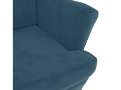 vidaxl Poltrona de descanso com banco veludo^ Poltrona