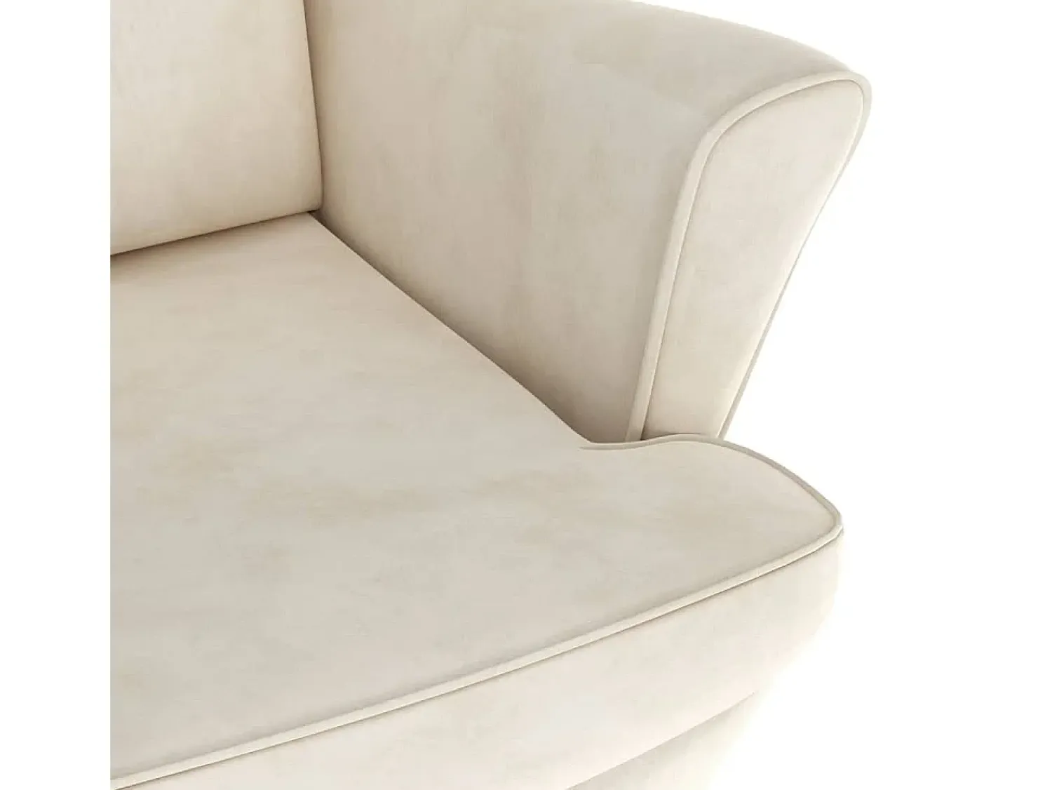 Poltrona*vidaxl Poltrona de descanso com banco veludo cor Creme