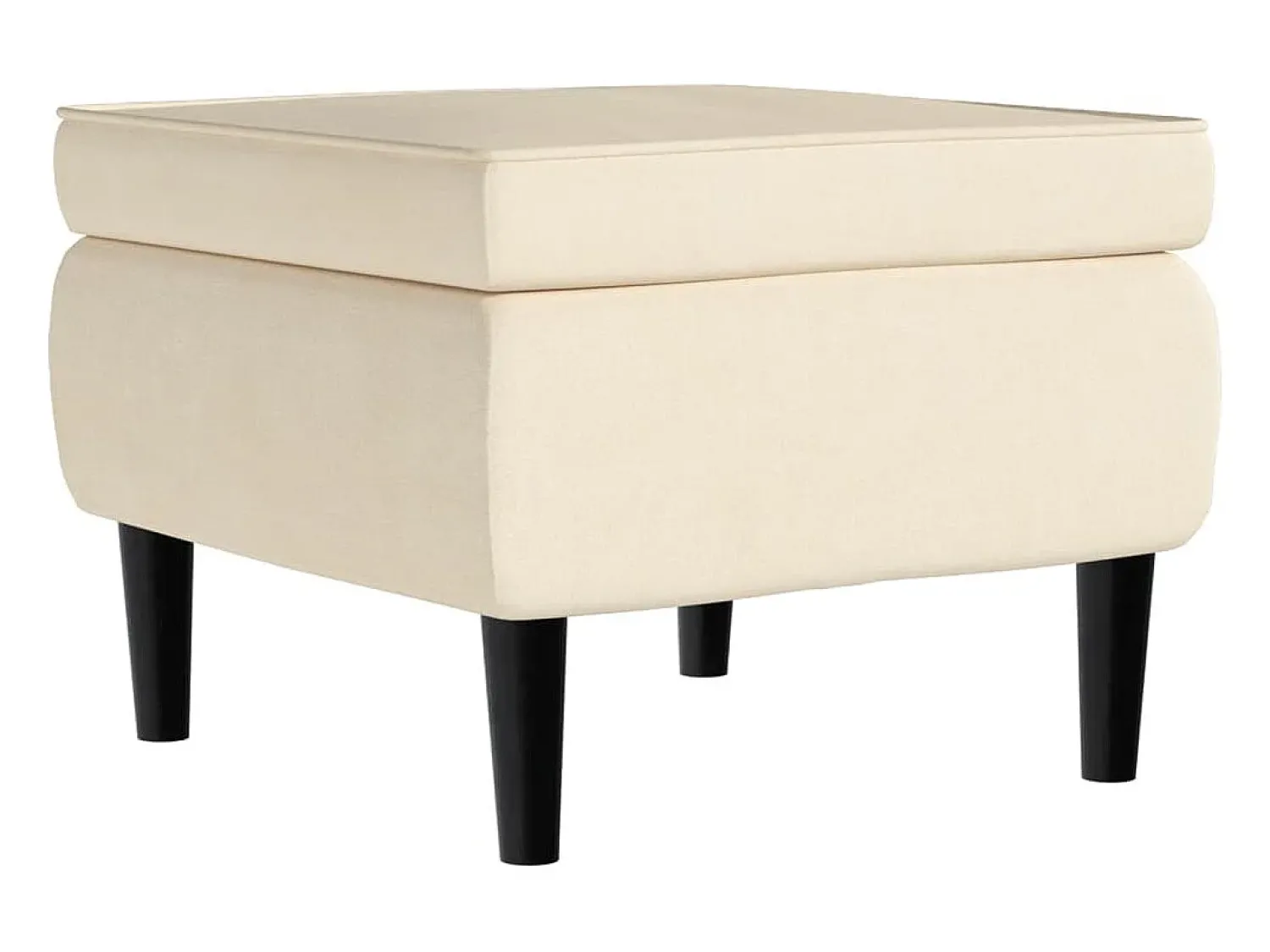 Poltrona*vidaxl Poltrona de descanso com banco veludo cor Creme