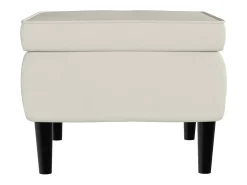 Poltrona*vidaxl Poltrona de descanso com banco veludo cor Creme