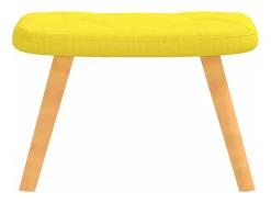 Hot vidaxl Poltrona de descanso com banco tecido mostarda Amarelo