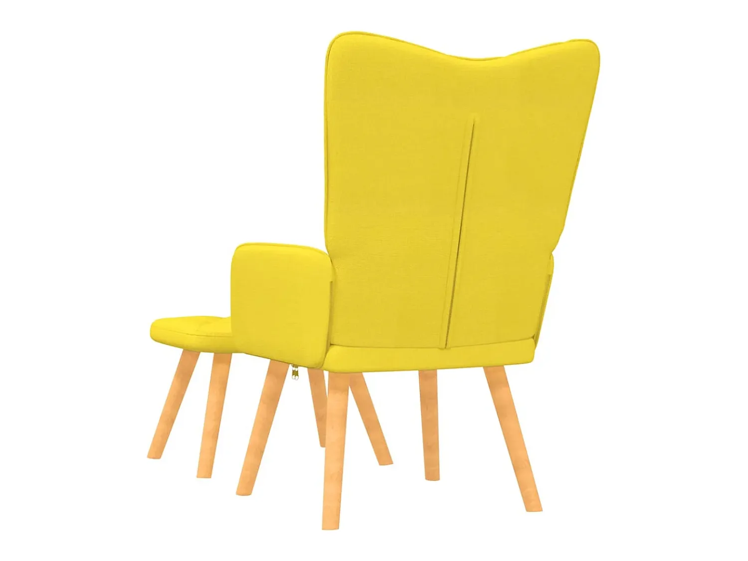 Hot vidaxl Poltrona de descanso com banco tecido mostarda Amarelo